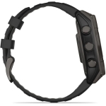 Garmin 010-02907-70 fēnix 8 51mm Solar 全方位戶外進階GPS智慧腕錶 (石墨灰 DLC鈦錶圈/獵影黑矽膠錶帶)